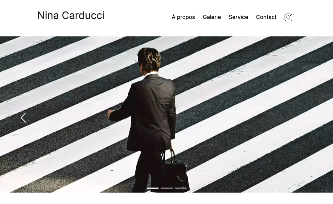 Image du site web de Nina Carducci